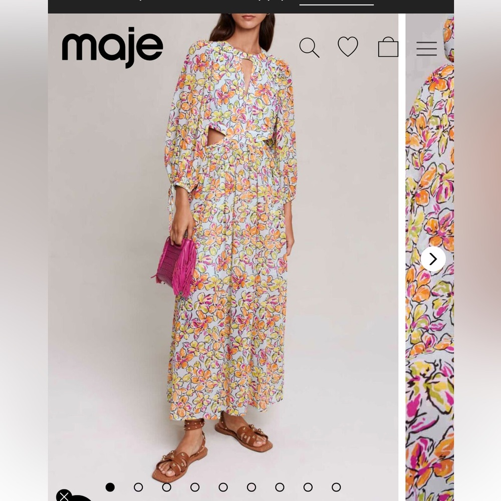 NWOT Maje Paris maxi dress, size EU 36/ US S/ 4